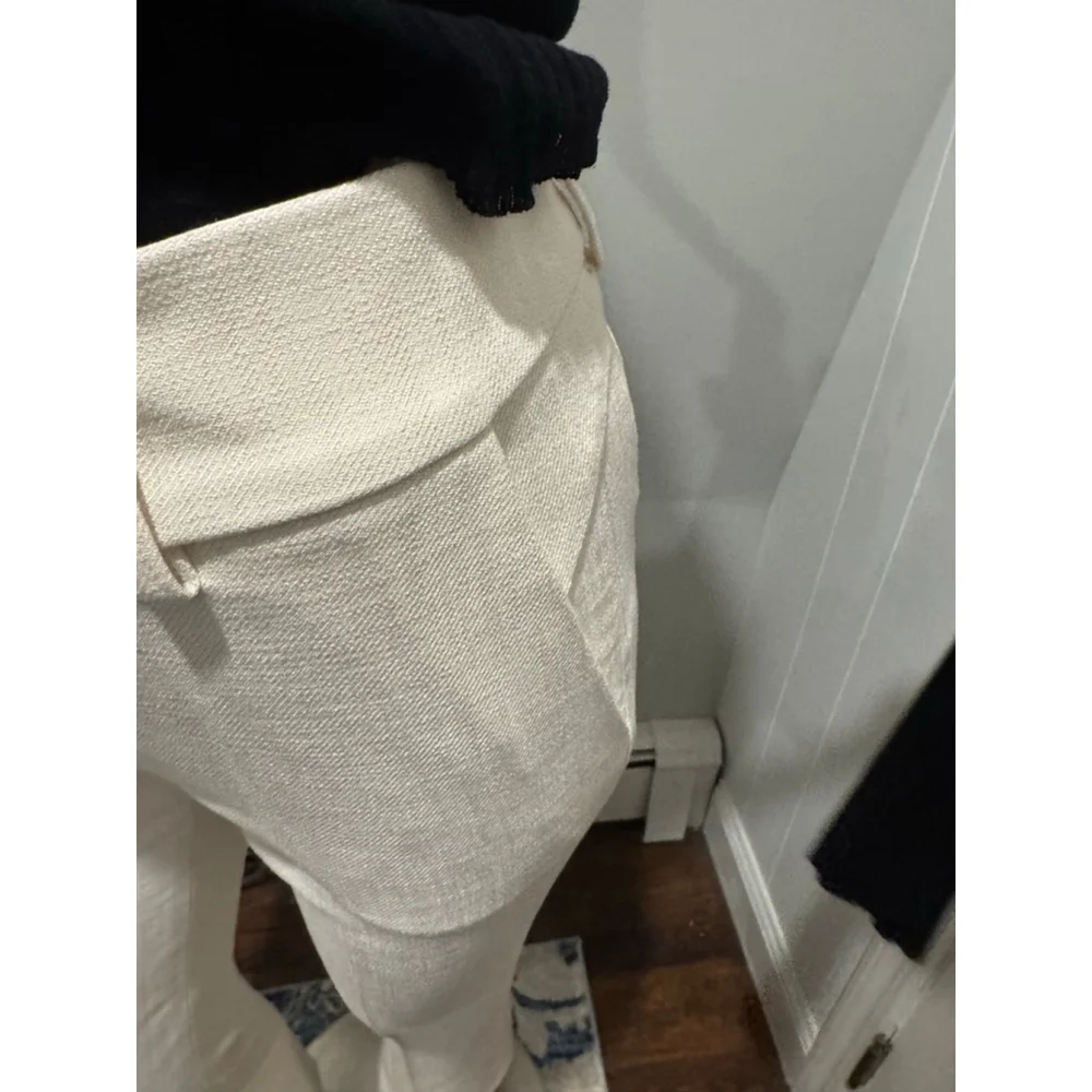 Piazza Sempione NWT | Women's Italian Tailored Trousers | Ivory | IT 38 (US 0-2) - Picture 6 of 12